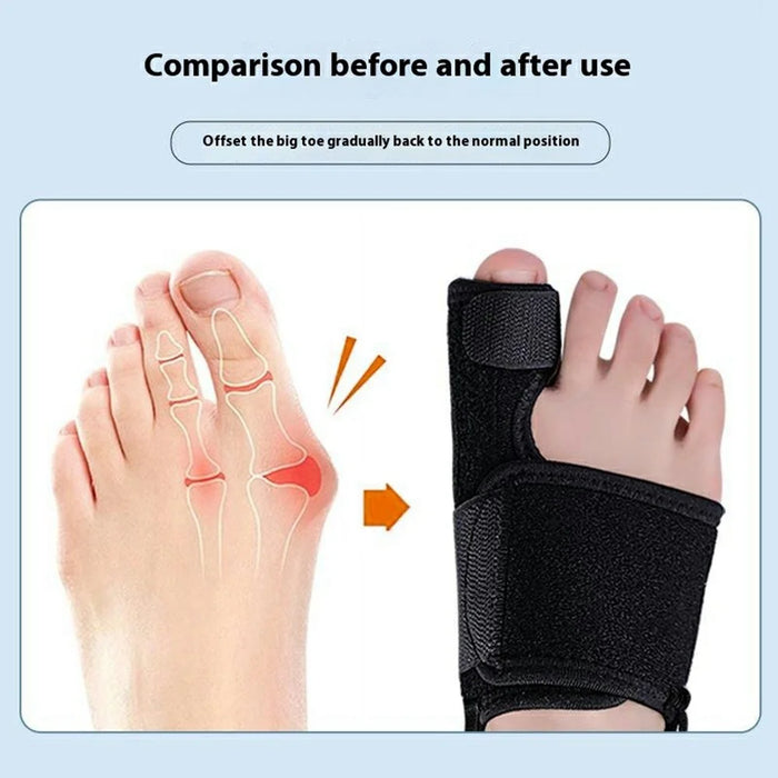 003 Bunion Corrector Adjustable Toe Separator Orthotics Feet Bone Thumb Adjuster Foot Care Tool Gift - Black / Right - 3