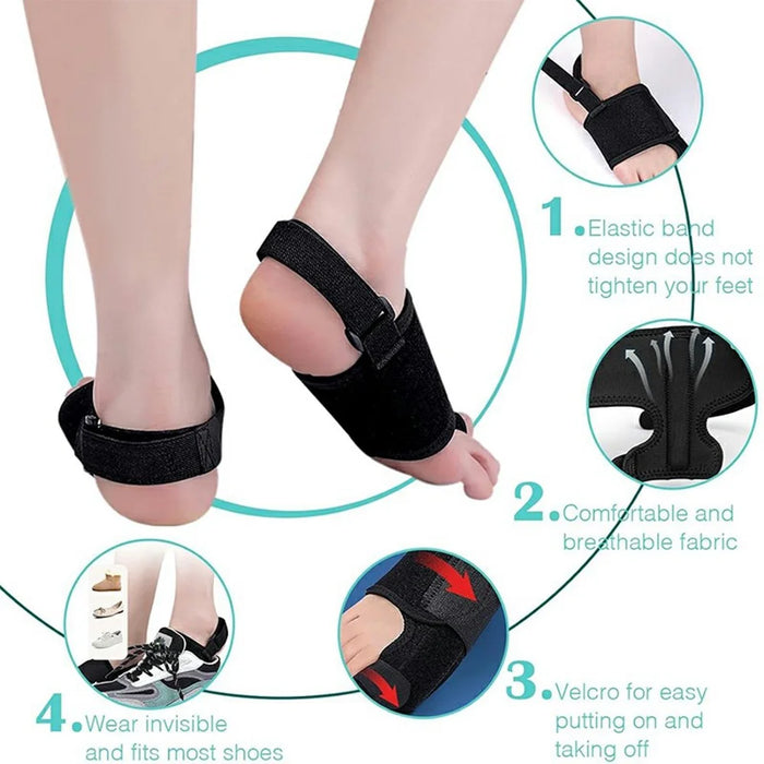 003 Bunion Corrector Adjustable Toe Separator Orthotics Feet Bone Thumb Adjuster Foot Care Tool Gift - Black / Right - 4