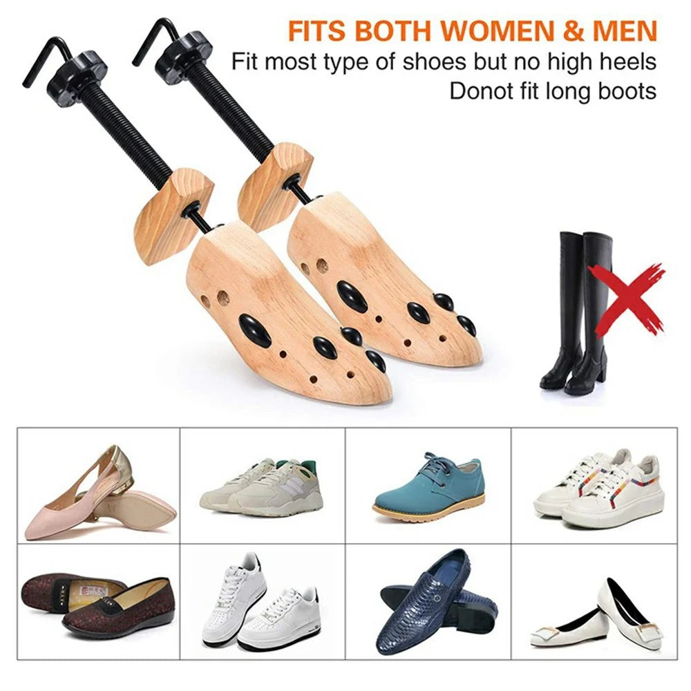Adjustable Wooden Shoe Stretcher For Men  /  Women Pine Wood Shoe Shaper S Size 34-37 - 3