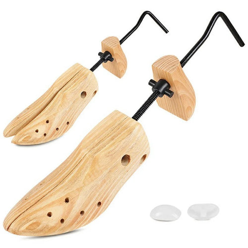 Adjustable Wooden Shoe Stretcher For Men / Women Pine Wood Shoe Shaper M Size 38 - 41 - 1