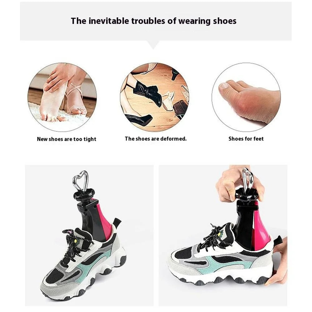 Size L Adjustable Shoe Stretcher Unisex Footwear Expander Widener for Men Women - Rose - 5