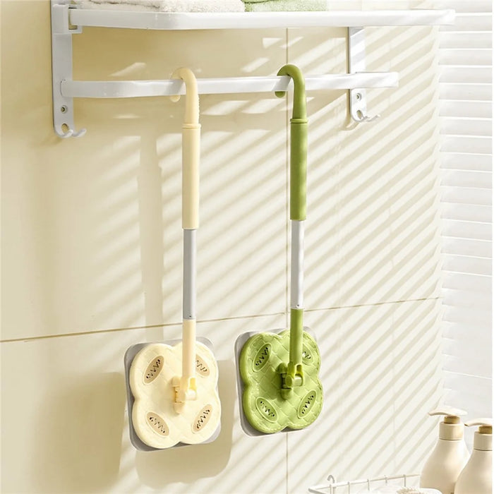 1 Section Pole Household Disposable Face Towel Mop Dust Removal Floor Cleaner - Cream White - 7