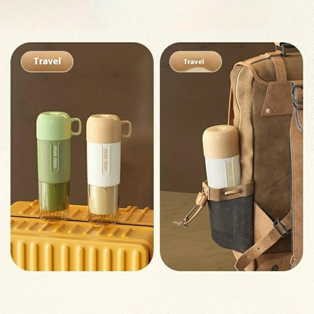 3 in 1 Travel Mug Set Portable Toothbrush Cup Family Toiletry Kit for Home / Outdoor - Yellow - 5