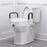 Adjustable Toilet Seat Riser with Padded Aluminum Alloy Armrests for Elderly Pregnant  Disabled - 2