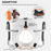 Adjustable Toilet Seat Riser with Padded Aluminum Alloy Armrests for Elderly Pregnant  Disabled - 3