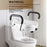 Adjustable Toilet Seat Riser with Padded Aluminum Alloy Armrests for Elderly Pregnant  Disabled - 4