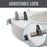 Adjustable Toilet Seat Riser with Padded Aluminum Alloy Armrests for Elderly Pregnant  Disabled - 6