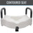 Adjustable Toilet Seat Riser with Padded Aluminum Alloy Armrests for Elderly Pregnant  Disabled - 7