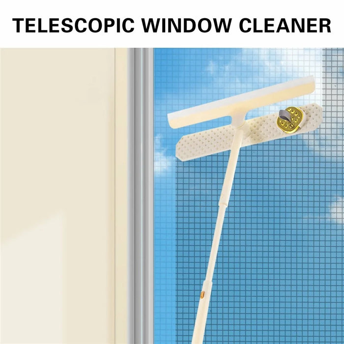 Telescopic Window Cleaner Double Sided Squeegee Squeegee Wet Dry Dual Use Cleaning Tool - Green - 3