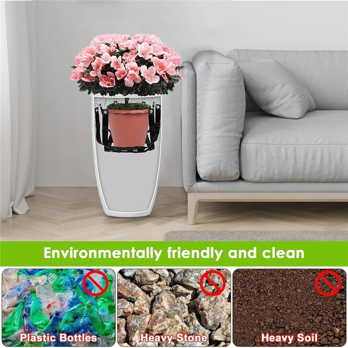 Adjustable Plant Storage Pot Net for Indoor / Outdoor Planter Holder with 8 Hooks - 5