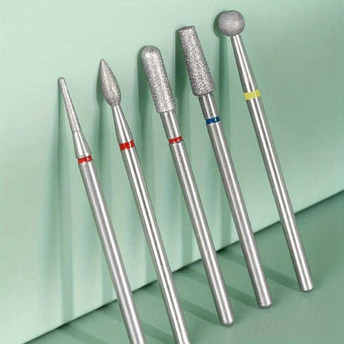 5 PCS Emery Nail Drill Bits Set Cuticle Remover Nail File Heads Manicure Machine Accessories - 1