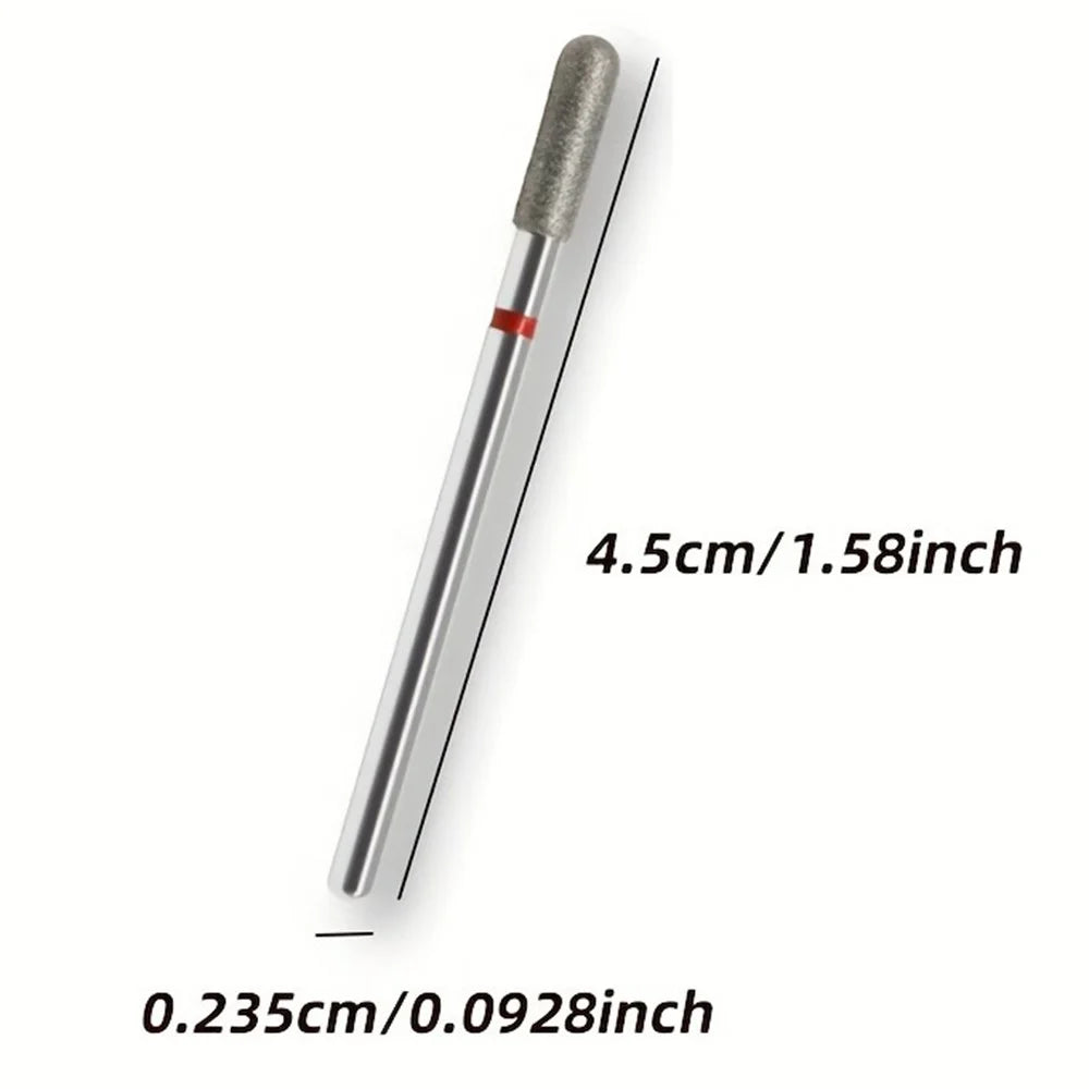 5 PCS Emery Nail Drill Bits Set Cuticle Remover Nail File Heads Manicure Machine Accessories - 5