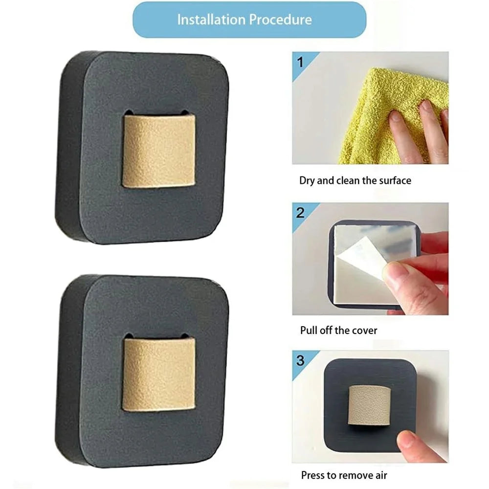 2Pcs Wooden Sunglasses Storage Rack Wall Mounted Living Room Entryway Glasses Holder - Black - 3