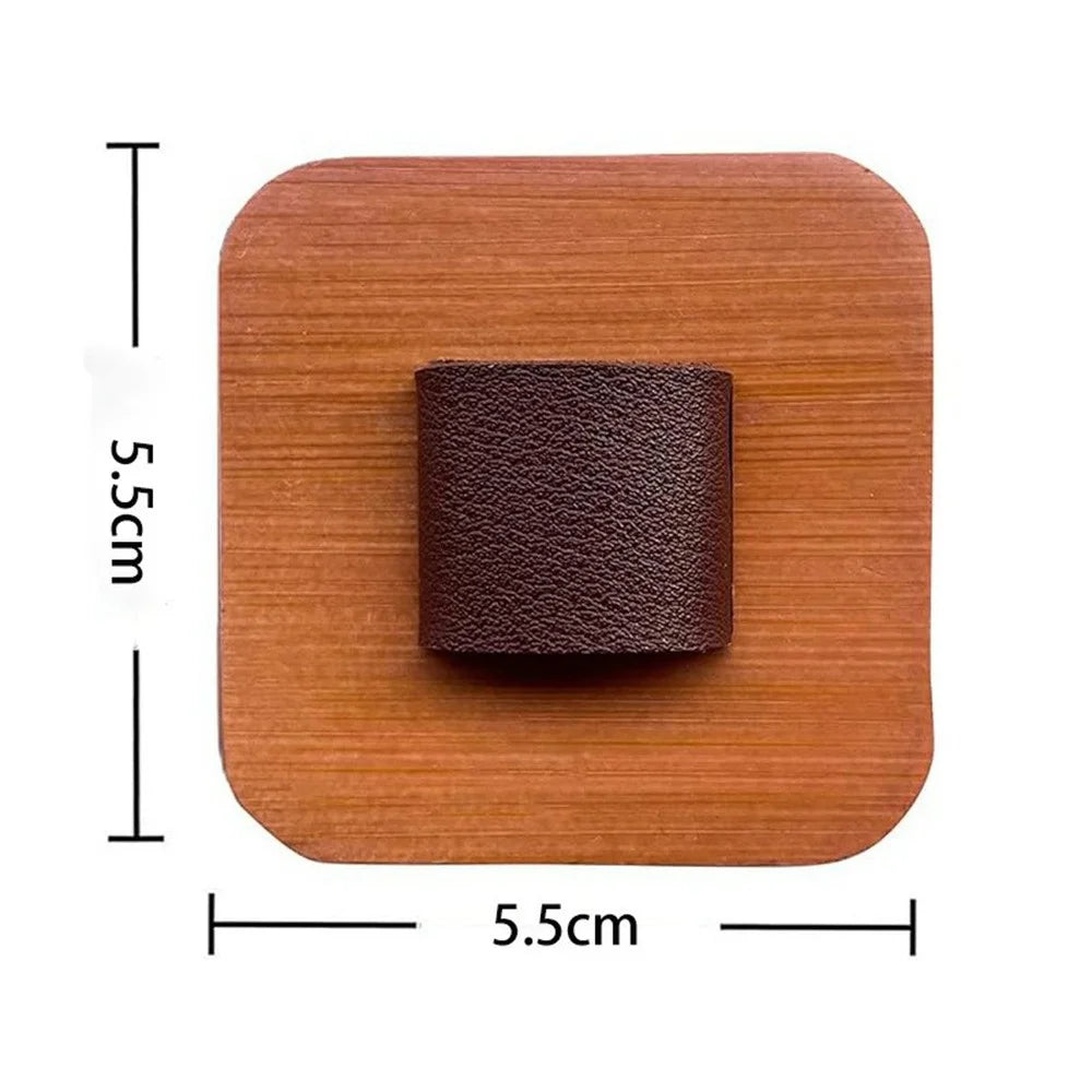 2Pcs Wooden Sunglasses Storage Rack Wall Mounted Living Room Entryway Glasses Holder - Black - 4