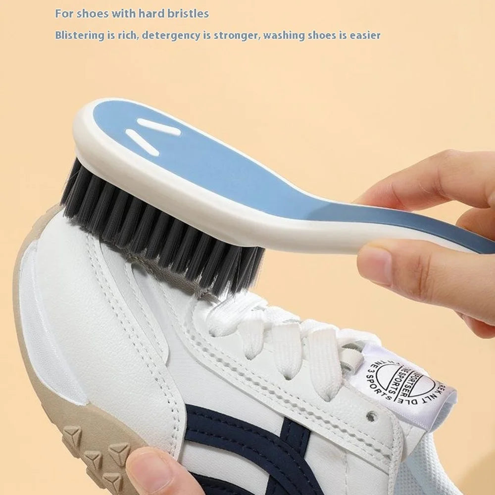 Contrast Color Hard Bristle Shoe Brush Home Kitchen Shoe Cleaning Non-Shedding Brush - Blue - 2