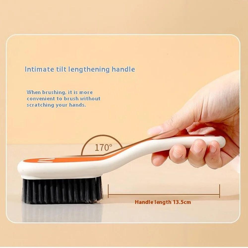 Contrast Color Hard Bristle Shoe Brush Home Kitchen Shoe Cleaning Non-Shedding Brush - Blue - 3