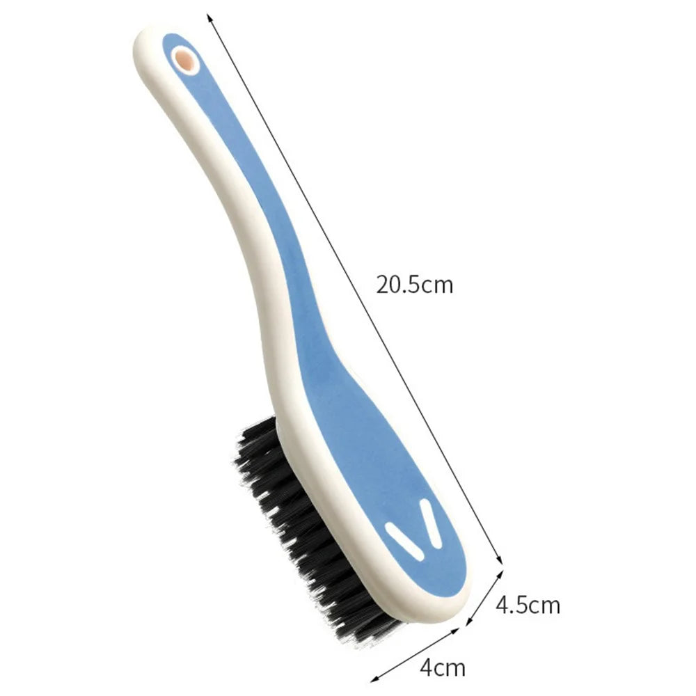 Contrast Color Hard Bristle Shoe Brush Home Kitchen Shoe Cleaning Non-Shedding Brush - Blue - 6
