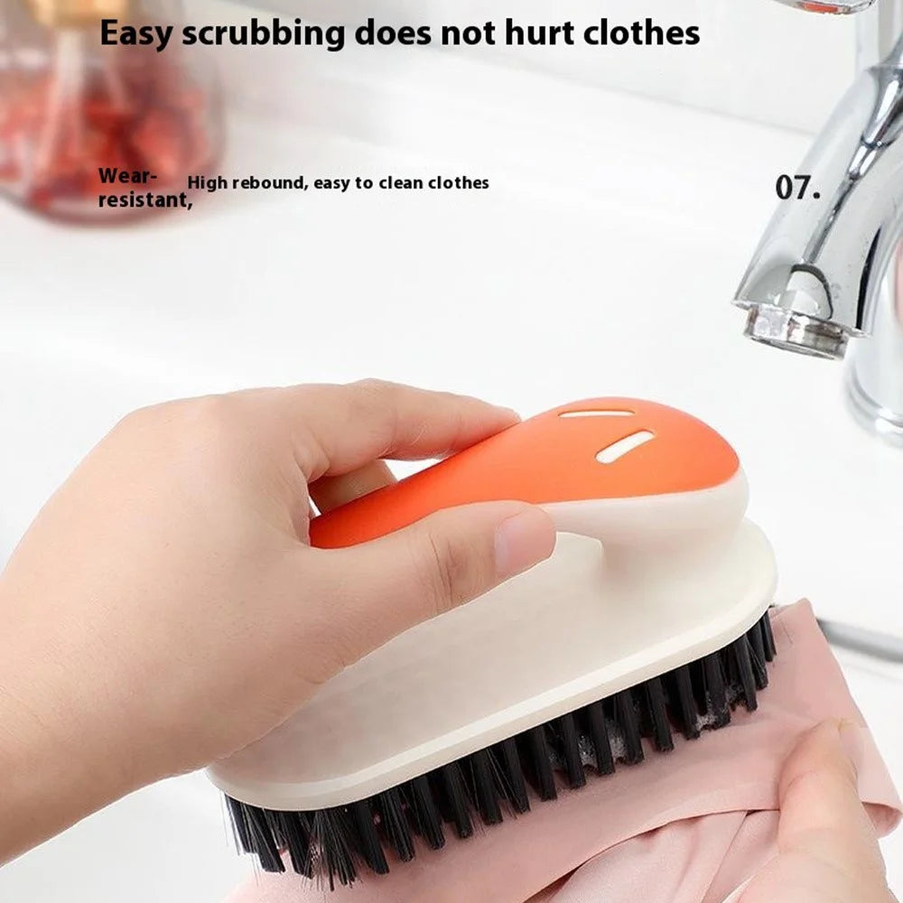 Contrast Color Scrub Brush Home Kitchen Shoe Clothes Non-Shedding Hard Bristle Cleaning Brush - Blue - 2