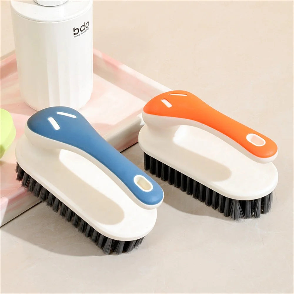 Contrast Color Scrub Brush Home Kitchen Shoe Clothes Non-Shedding Hard Bristle Cleaning Brush - Blue - 5