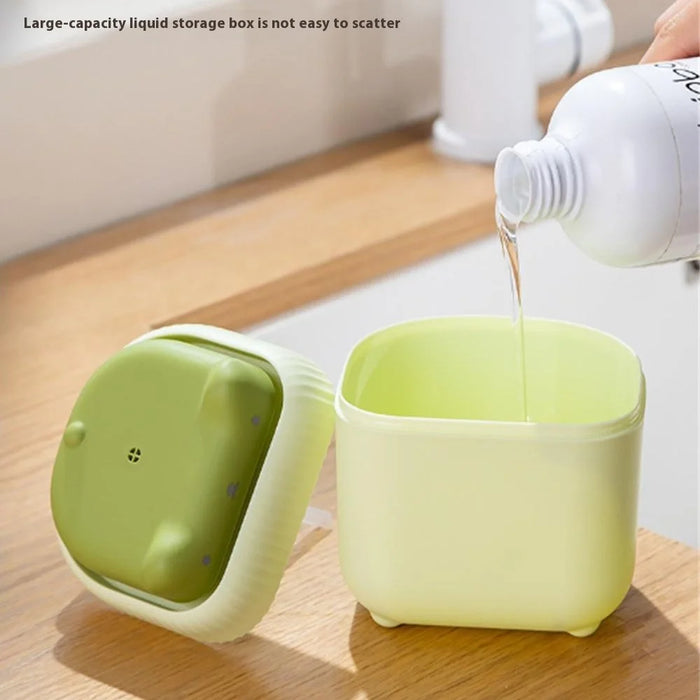 Cute Cat Shaped Dish Soap Dispenser Kitchen Sink Liquid Soap Pump Detergent Dispenser - Yellow - 7