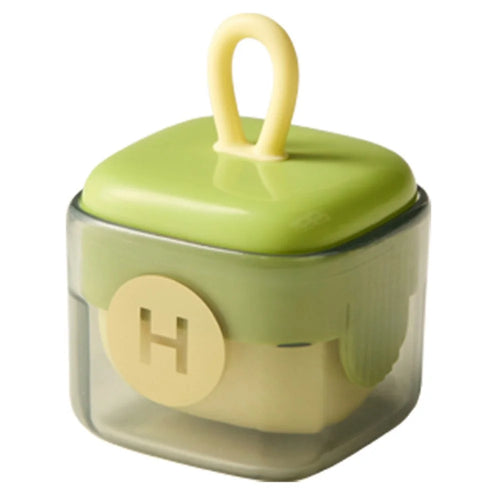 Portable Reusable Lint Roller Washable Square Sticky Clothes Hair Dust Remover - Matcha Green - 1