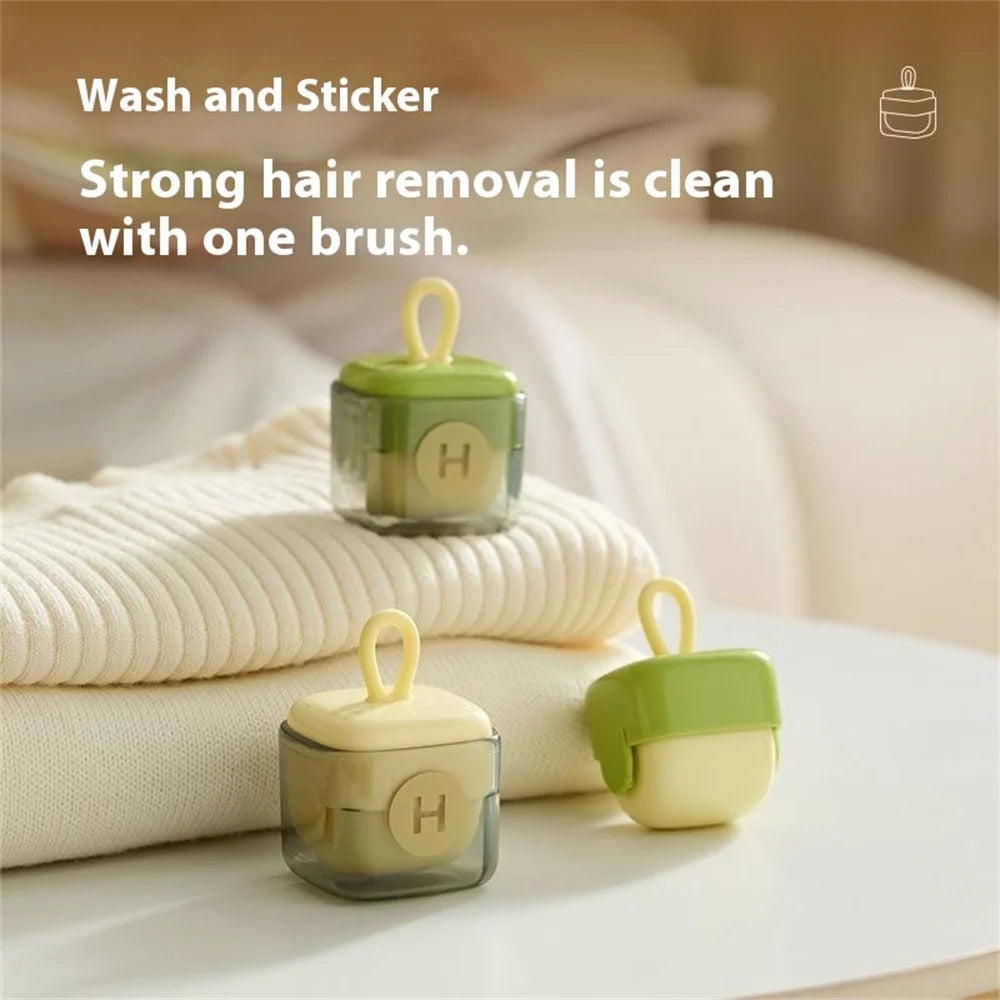 Portable Reusable Lint Roller Washable Square Sticky Clothes Hair Dust Remover - Matcha Green - 2