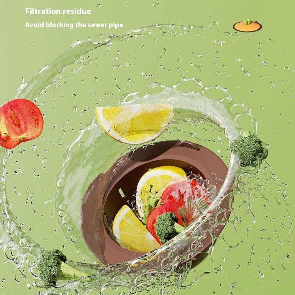 Carrot Shaped Silicone Sink Strainer Kitchen Drain Filter Basket Vegetable Washing Anti Clog for Home - Dark Brown - 4