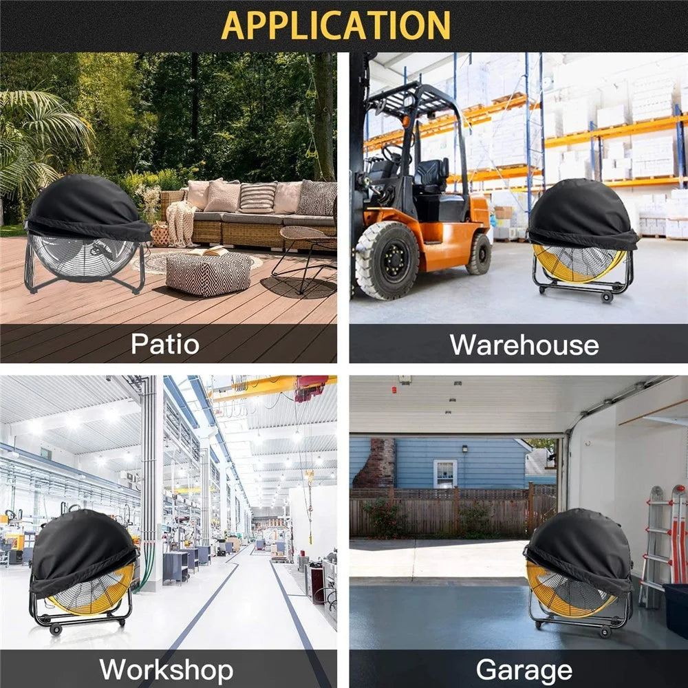 78 x 22 x 78cm Outdoor Industrial Fan Dust Cover Oxford Cloth Waterproof Protective Cover - 3