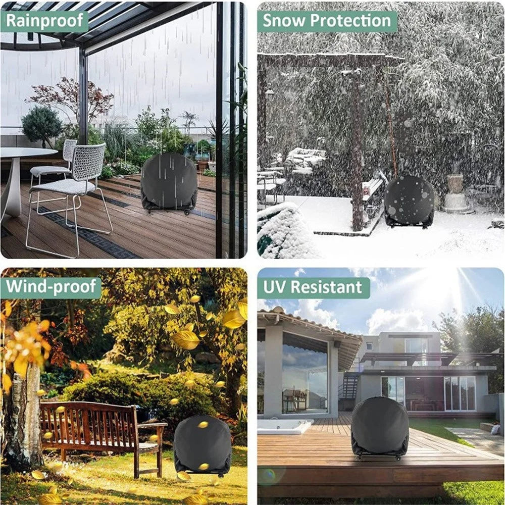 78 x 22 x 78cm Outdoor Industrial Fan Dust Cover Oxford Cloth Waterproof Protective Cover - 7