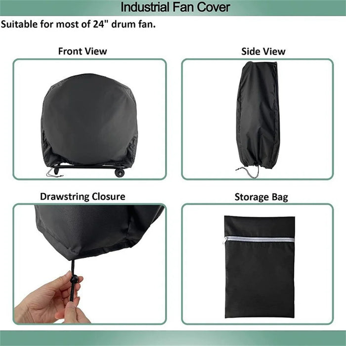 120 x 55 x 120cm Outdoor Industrial Fan Dust Cover Oxford Cloth Waterproof Protective Cover - 5