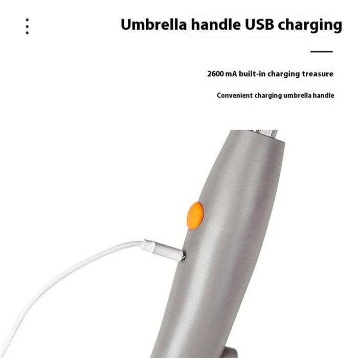 Umbrella with Fan and Mist Spray UV Protection Sun Shade USB Rechargeable Umbrella for Summer Heat Relief - Bird - 2