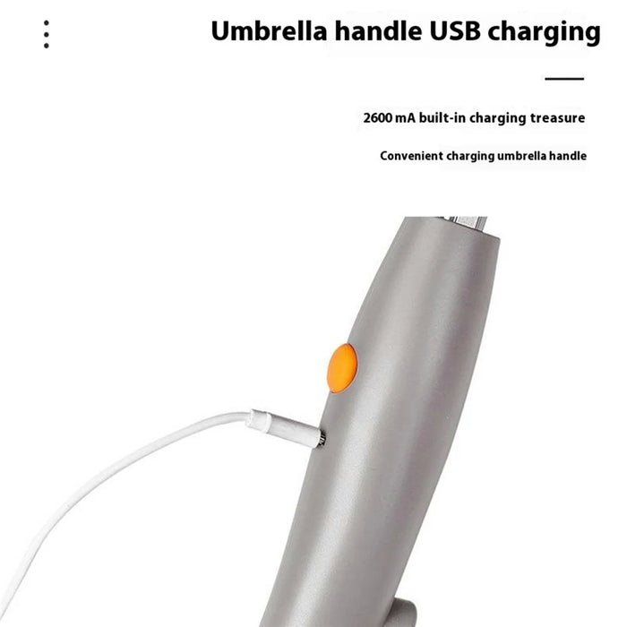 3 In 1 Summer UV Protection Portable Misting Umbrella with Cooling Fan ( USB Rechargeable ) - Pink - 7