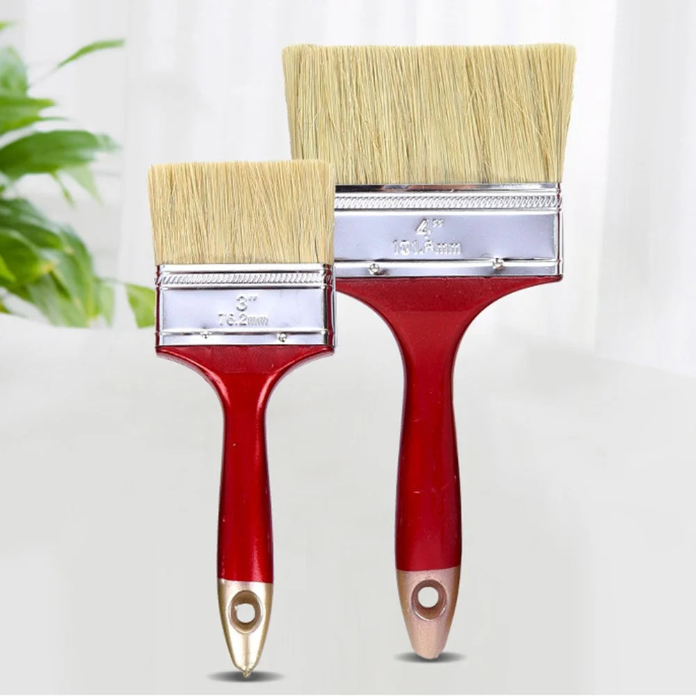 Paint Brush Natural Bristle Cleaning Brush for Latex Paint / Emulsion / Adhesive Application - 2