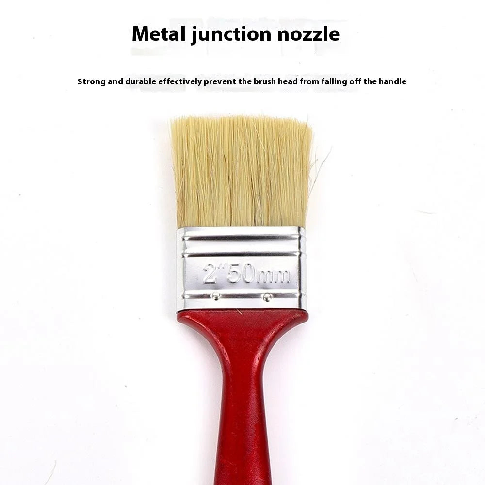 Paint Brush Natural Bristle Cleaning Brush for Latex Paint / Emulsion / Adhesive Application - 6
