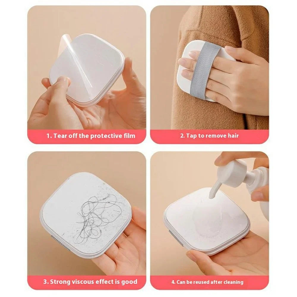 Reusable Lint Roller Brush Clothes Hair Remover Washable Sticky Cleaner for Garment Dust Pet Fur Removal - 3