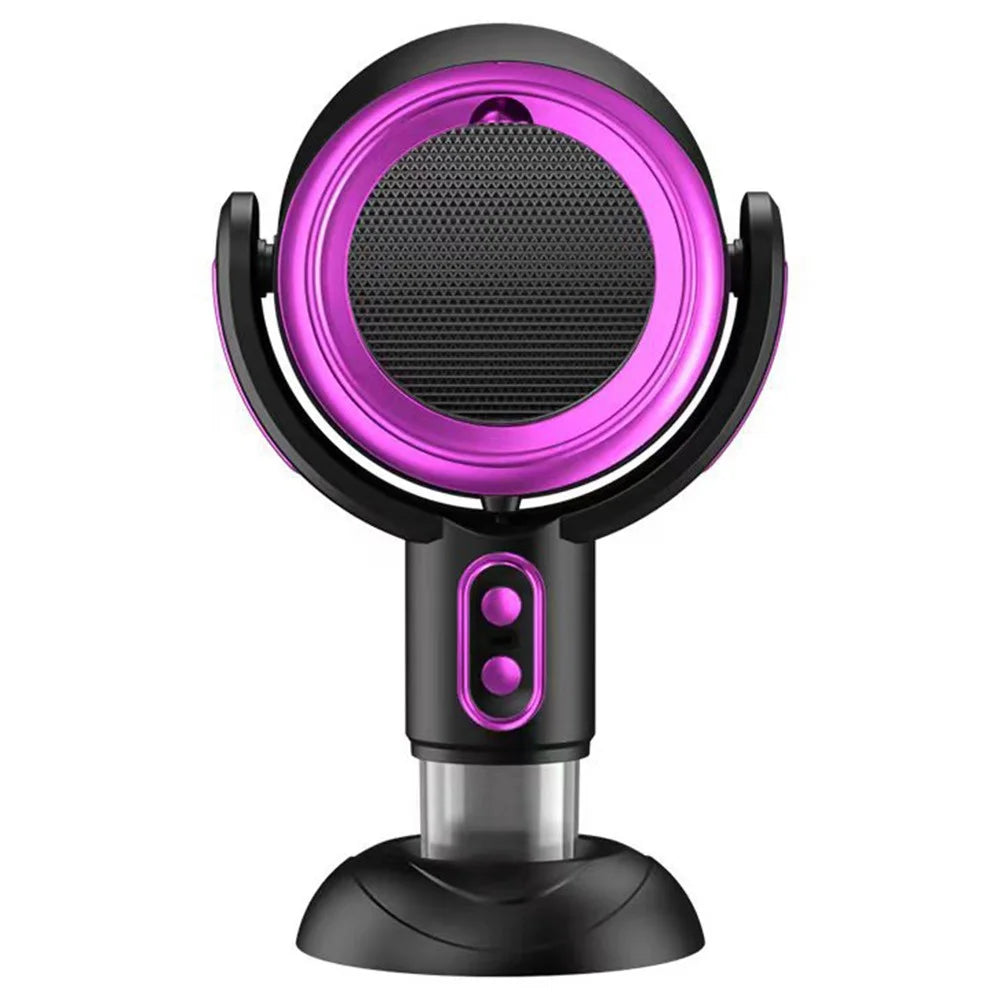 Portable Desktop Air Purifier with Ionizer Smoke Extractor Odor Eliminator Sterilizer USB Direct Plug-In - Black  /  Purple - 1