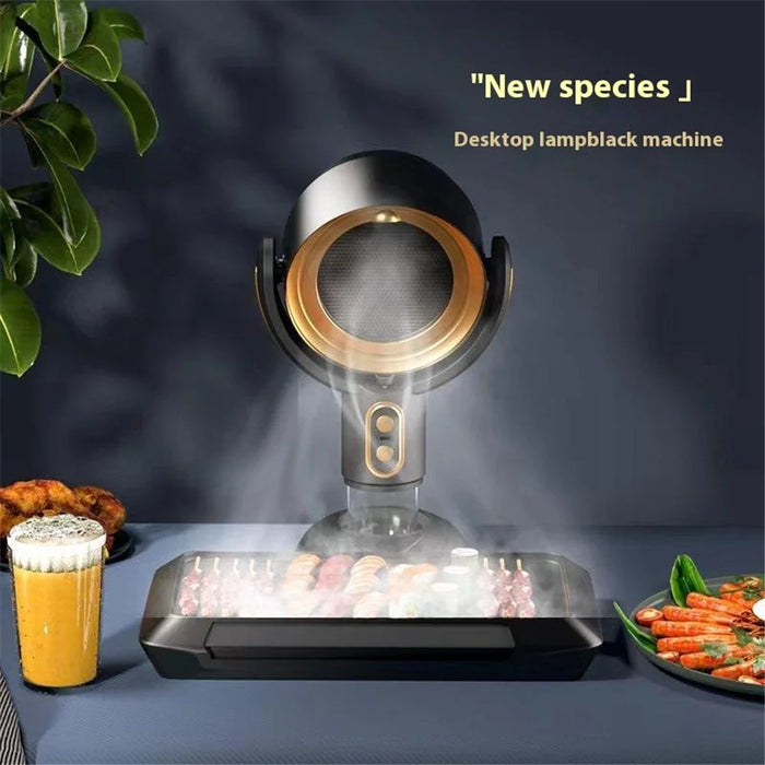 Portable Desktop Air Purifier with Ionizer Smoke Extractor Odor Eliminator Sterilizer USB Direct Plug-In - Black  /  Purple - 6