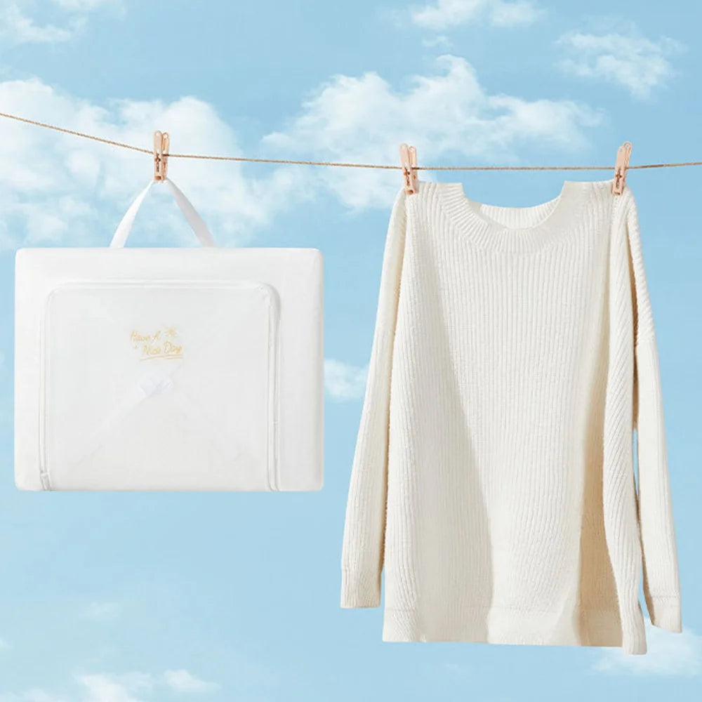 Size M Sweater Washing Bag Laundry Net for Wool Knitwear Protection Mesh Zippered Pouch - 6
