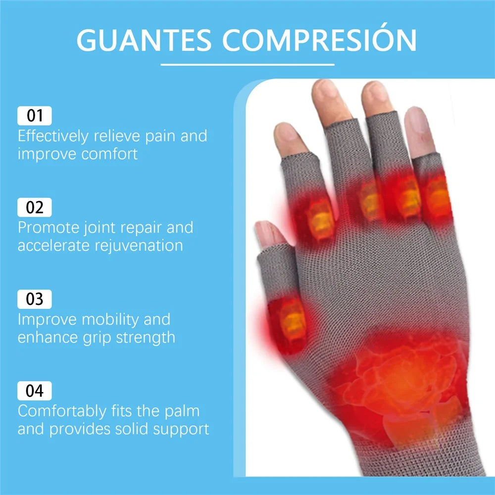 HOUKEA HK-A07-0004-01 1 Pair Hand Care Gloves Winter Fingerless Mittens for Joint Pain Relief - 7