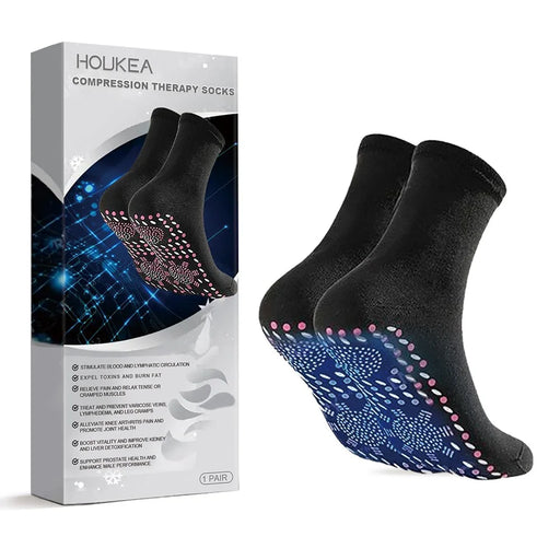 HOUKEA HK-B05-0034-01 Massage Socks Relieve Discomfort Warm Skin-Friendly Massage Care Socks - 1