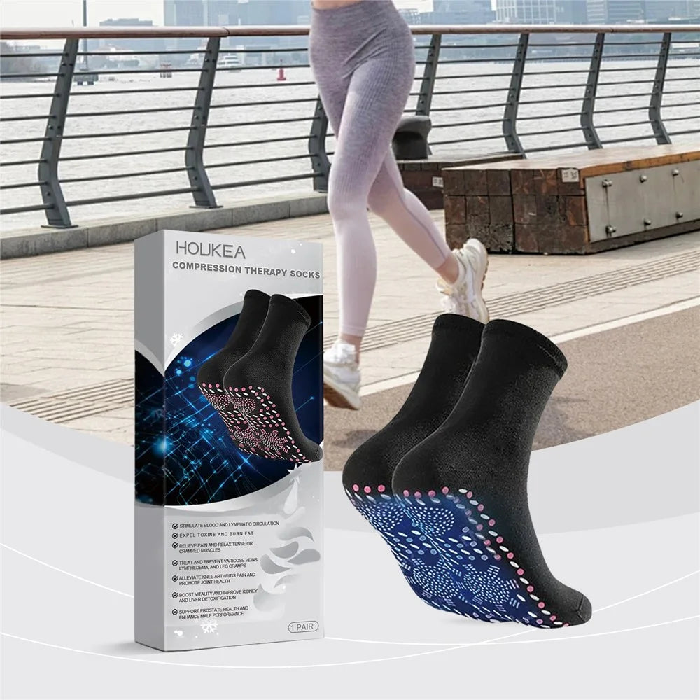 HOUKEA HK-B05-0034-01 Massage Socks Relieve Discomfort Warm Skin-Friendly Massage Care Socks - 2