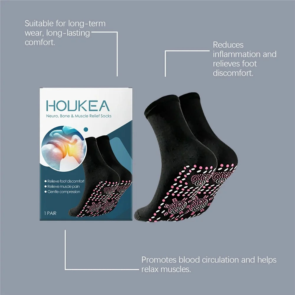 HOUKEA HK-B07-0115-01 Foot Care Socks Breathable Warm Support Relief for Foot Discomfort - 7