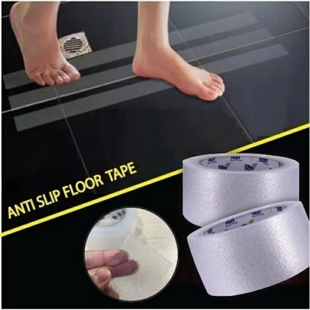 5cm PVC Anti Slip Tape Adhesive Safety Traction Tape Indoor Outdoor Sticker for Stair Floor , Length 10m - Transparent - 2
