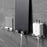 Stainless Steel Razor Holder Wall Mounted Bathroom Organizer Multi-Function Storage Rack Plug Cord Hanger - Natural - 3