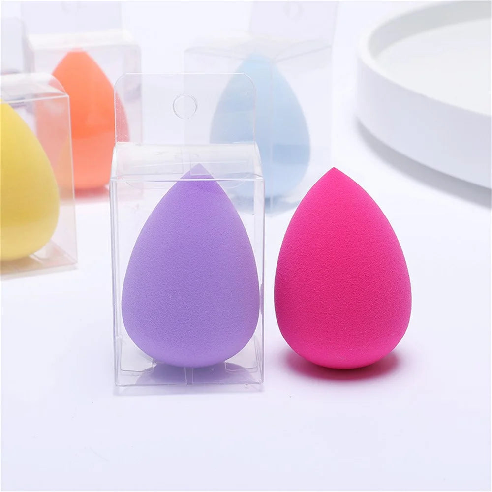 Makeup Sponge Blender Teardrop Beauty Egg Facial Cleansing Puff for Cosmetic Application / Skincare - Orange - 2