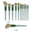 13Pcs Makeup Brush Set Cosmetic Brushes Soft Fiber Foundation / Contour / Blending Tools with Velvet Pouch - Green - 5