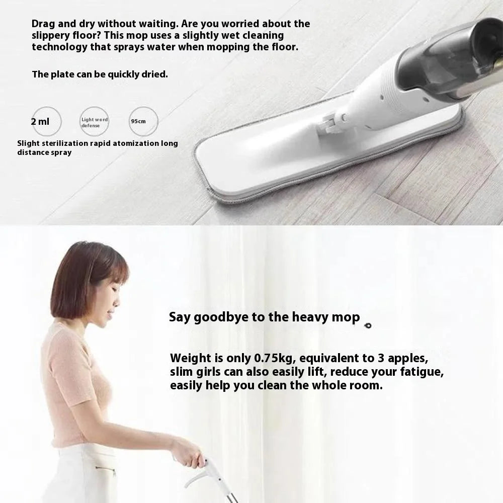 XIAOMI YOUPIN DEERMA TB500 Spray Mop Flat Wet Dry Mop Floor Cleaner Hands-Free Washing - 5