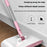 Handheld Push Sweeper 2 in 1 Broom Cleaning Tool Set with 3 Replacement Cloths for Household Use - Pink - 2