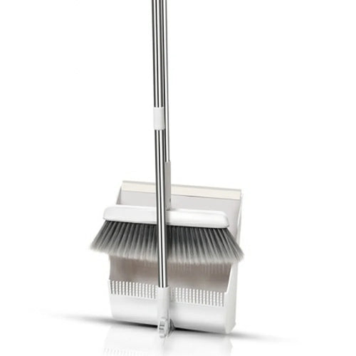 Long Handled Brush and Dustpan Set Upright Standing Dust Pan 180-degree Rotating Sweeping Broom - 1