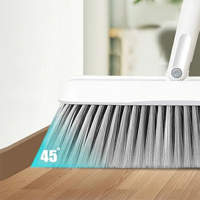 Long Handled Brush and Dustpan Set Upright Standing Dust Pan 180-degree Rotating Sweeping Broom - 4